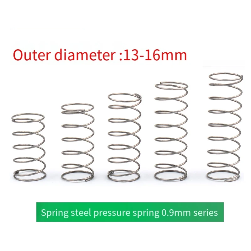 10pcs/lot 0.1 0.2mm-0.9mm Stainless Steel Micro Small Compression spring OD 13mm/14mm/15mm/16mm length 10mm to 100mm