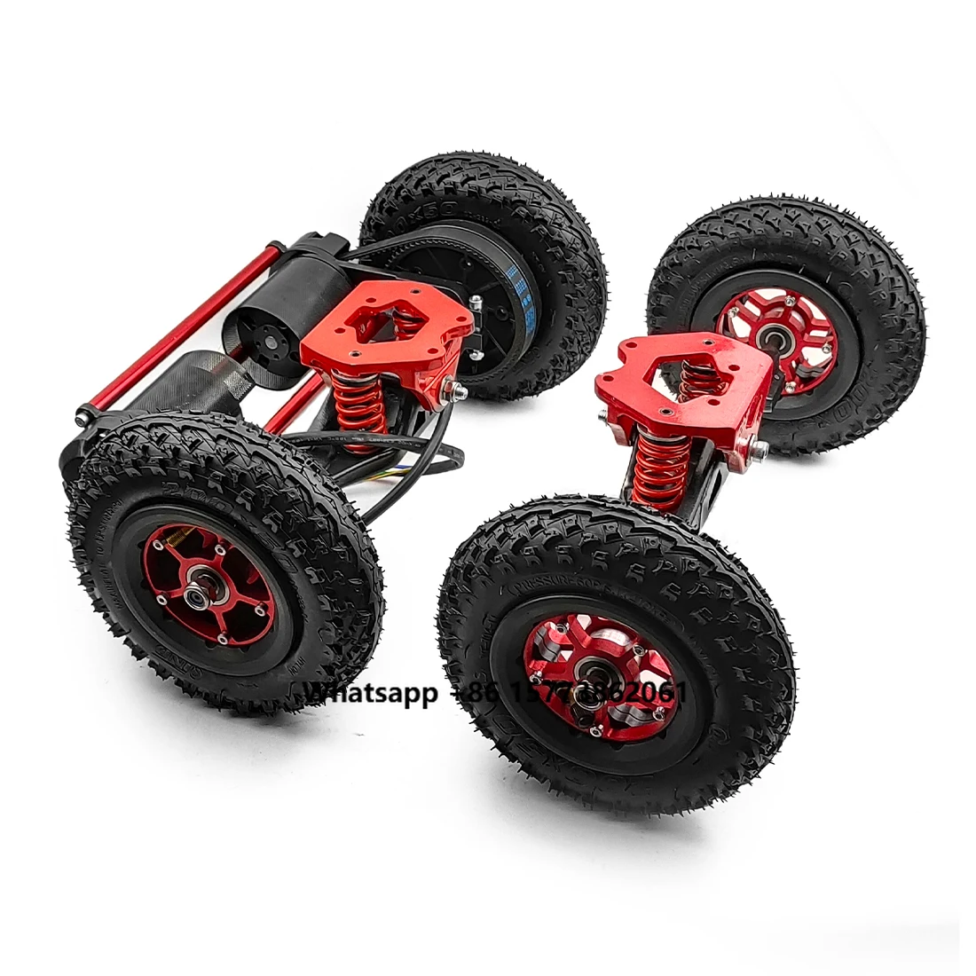 

DIY 36V 2800W Red Truck Skateboard Longboards Belt Driven Dual Motors Kit