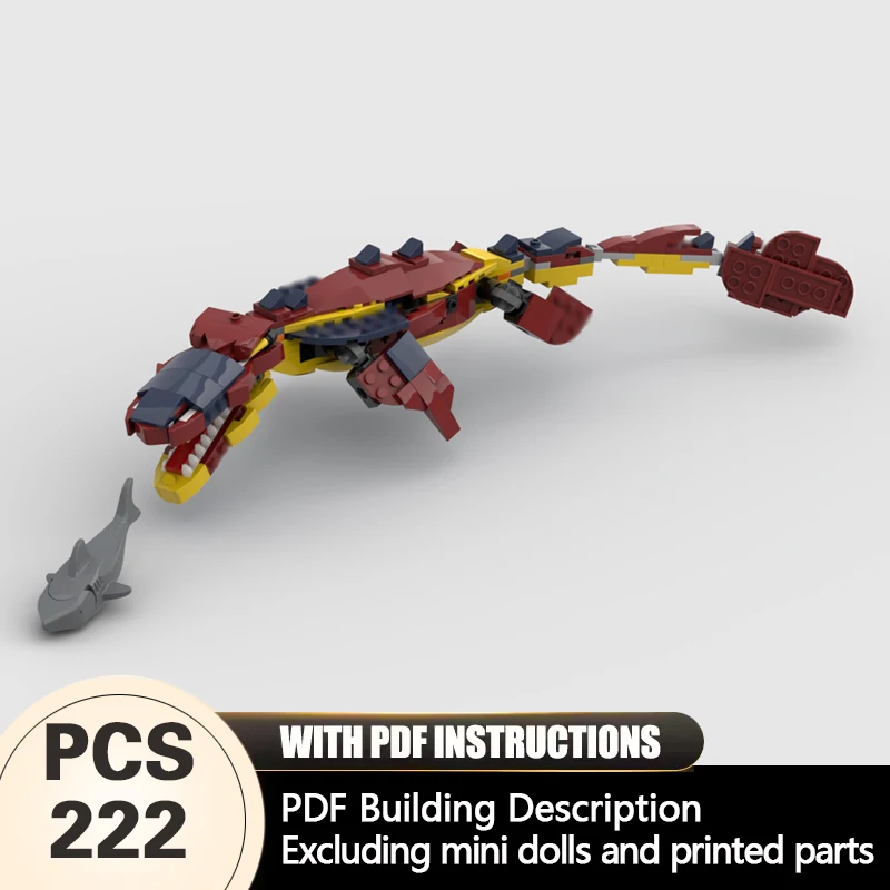 

Creators Animal Series Model MOC Building Bricks Mosasaurus Modular Technology Gifts Holiday Assemble Children Toys Suit