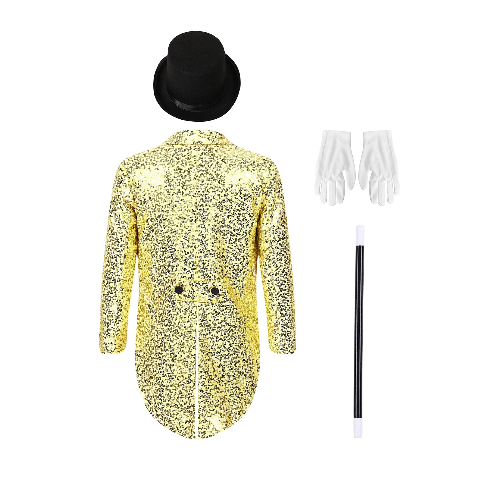 أطفال بنين يتوهم حفلة عرض سحري رقص الجاز الزي الأطفال الساحر السيرك حفلة تنكرية زي الترتر يرتدى السترة حفلة موسيقية البدلة