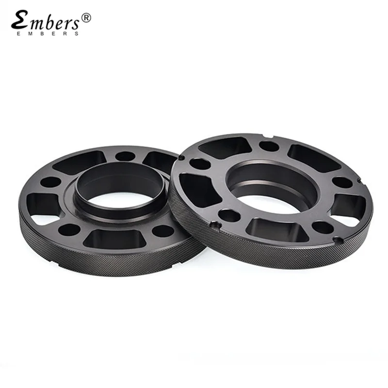 Embers For Mercedes Benz Audi BMW Black 5x112 CB 66.6mm Wheel Spacers Rims Hub Adapters Forged Aluminum Alloy 2 Pieces