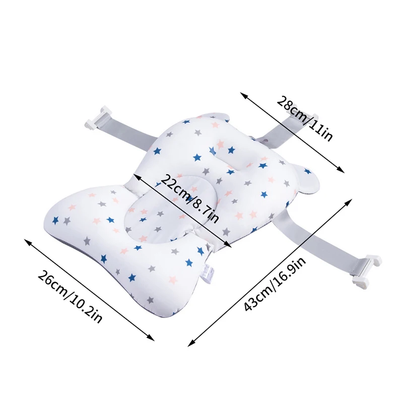 Baby Bath Seat Support Mat Foldable Baby Bath Tub Pad & Chair Newborn Support Seat Mat Baby Bath Seat Floating Water Pad