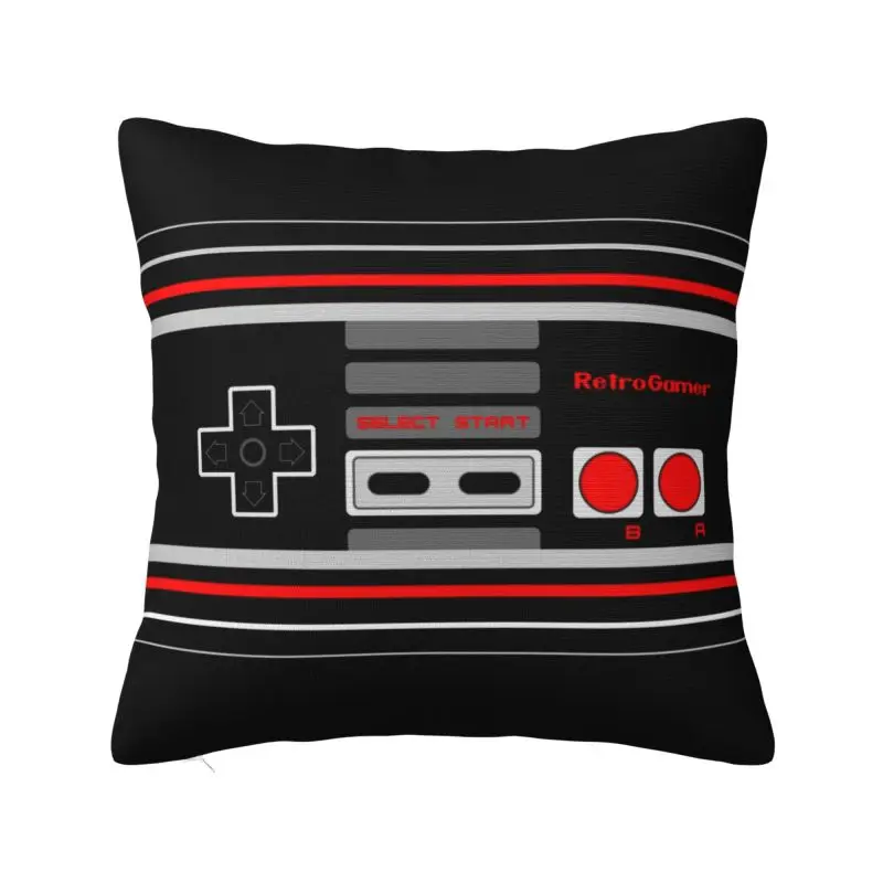 Retro Video Game Controller Throw Pillow Case Decoration Nordic Gamer Gift Cushions Cover For Sofa Square Polyester Pillowcase