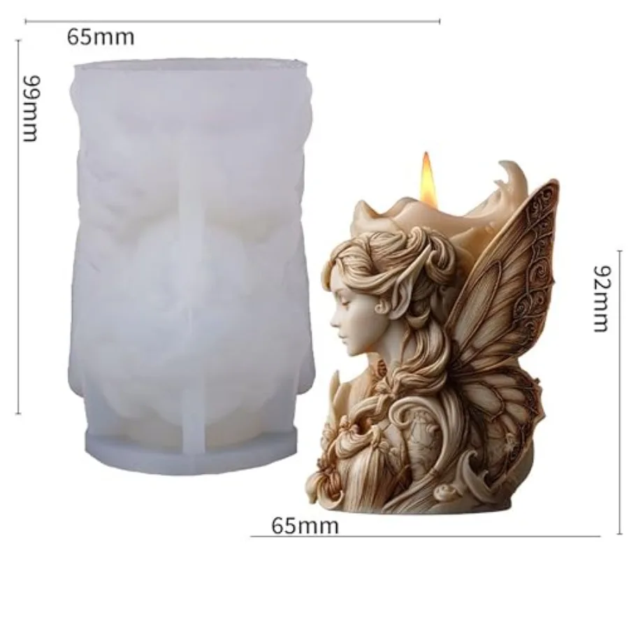 Angel Silicone 3D Flower and Rose Mold - Peony and Candle Making Molds for Resin, Clay and Soap Craft Supplies view 2