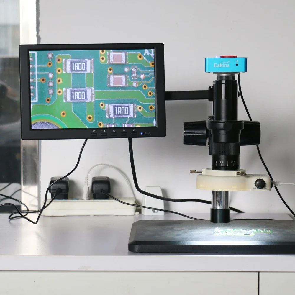 Imagem -06 - Monitor Industrial Lcd Ips Display 10.1 11.6 25 mm ou 33 mm Stand Holder Microscópio Estéreo Vídeo Microscópio