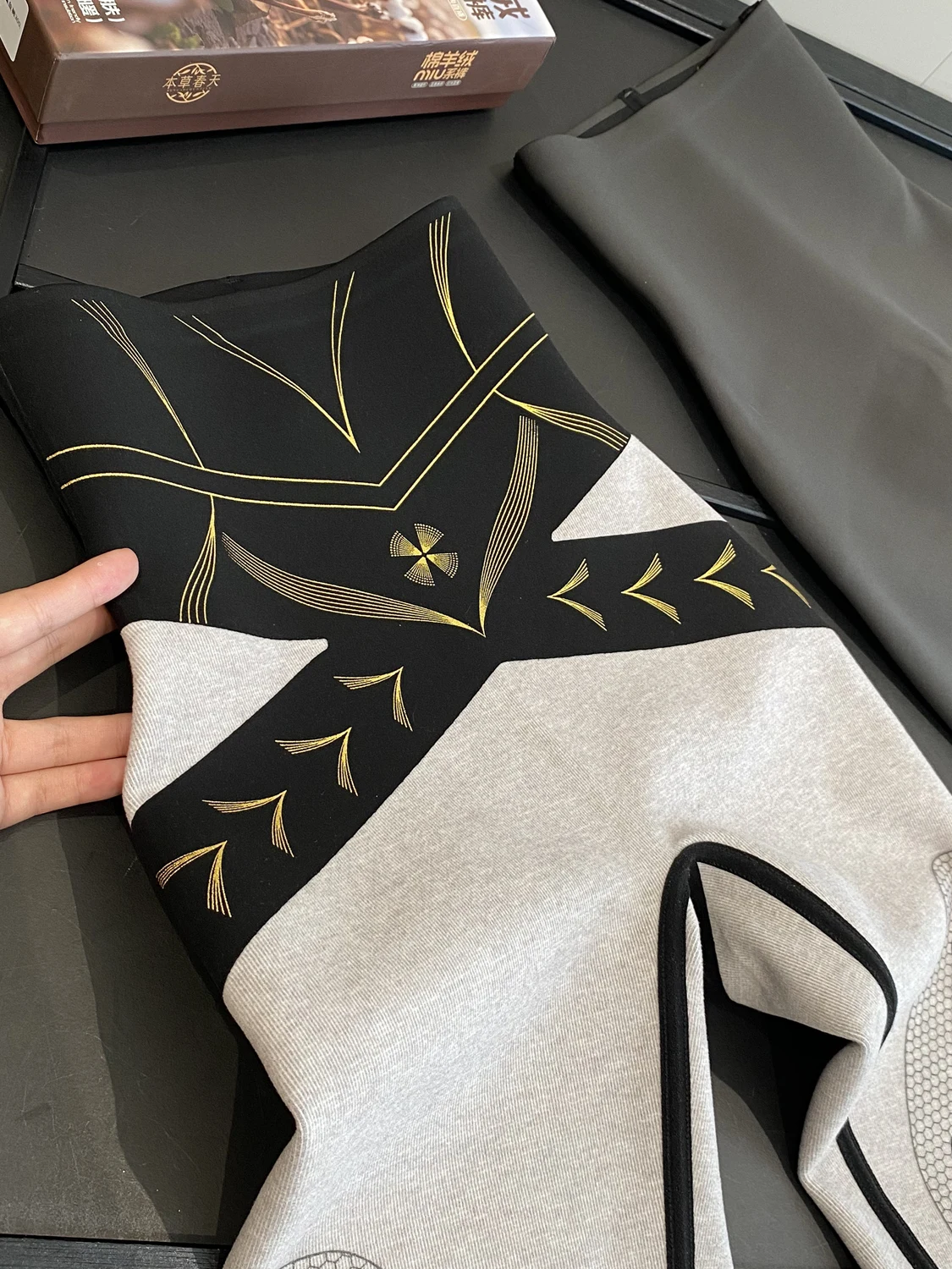 Calças de pele de arca de lã de seda espessa em azul cintura alta alongadas calças da moda femininas inverno quente faion leggings