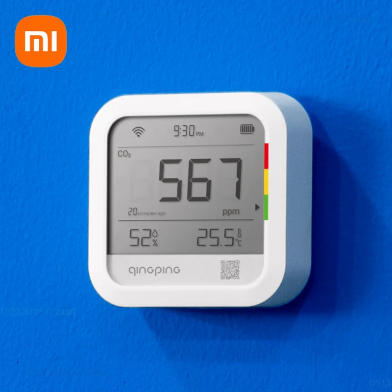 Xiaomi Qingping Carbon Dioxide Detector Small Mini Thermometer Hygrometer LCD Digital Display Household Multi-function Indoors