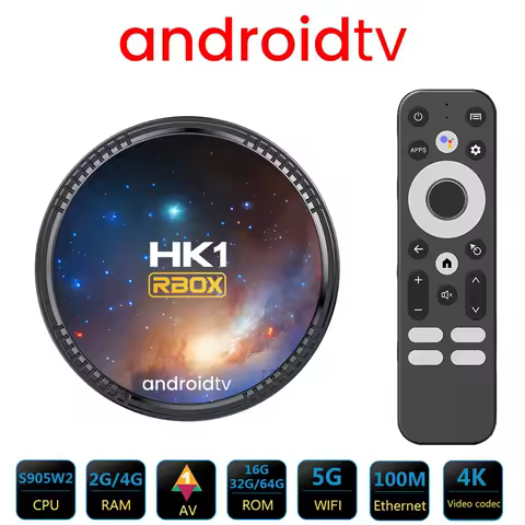 HK1 RBOX W2T TV Box Android 11.0 ATV Amlogic S905W2 2G/16G 4G/32G 64G 2.4G 5G Dual WIFI H.265 4K UHD Youtube Smart Media Player