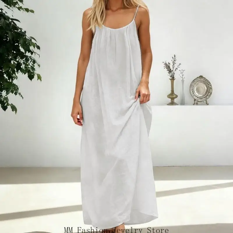 2026 Women's Backless Loose Resort Long Dress