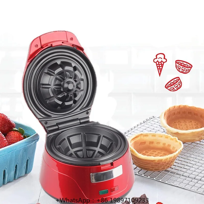 New Style 750W Home Party Office Use Belgian Waffle Bowl Maker,Best For Serving Ice Cream And Fruit