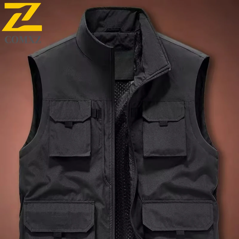 

Men Fishing Gilet 2025 New Lightweight Outdoor Multi Pocket Sleeveless Waistcoat Apparel Sporty Casual Adventure Breathable Vest