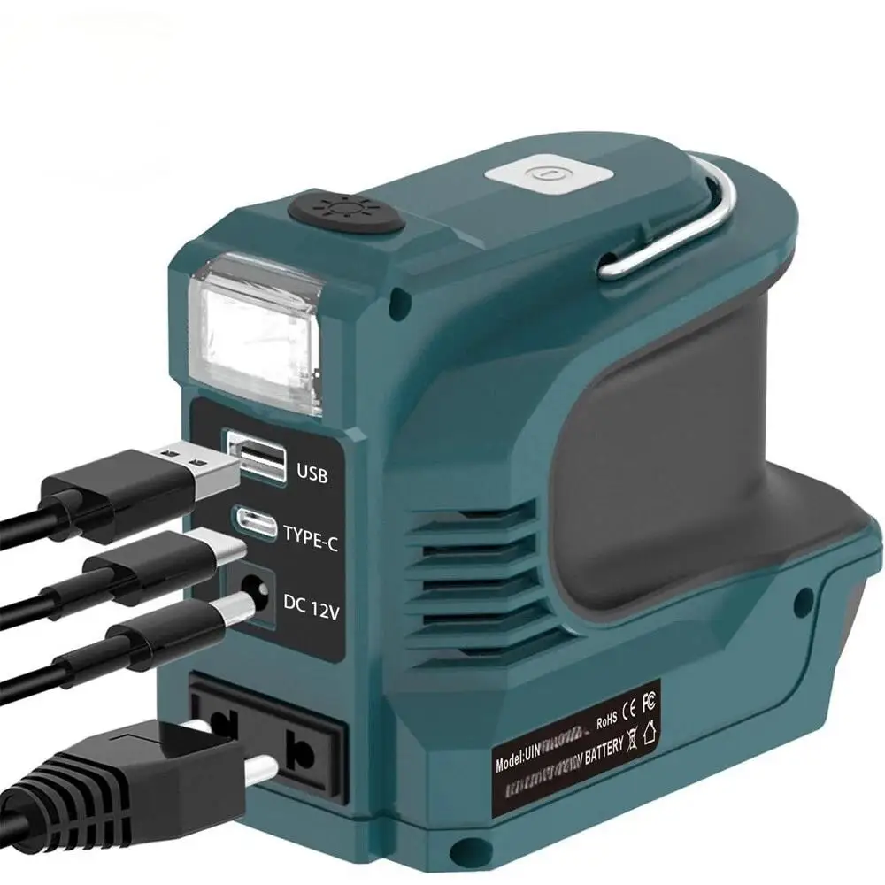180W 18V LXT Batteriespannungswandler (Wechselrichter) mit USB LED Powerbank für Makita
