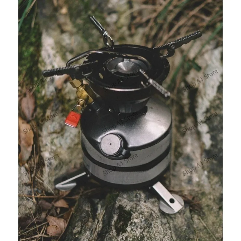 Outdoor Field Petrol Stove, Integrated Camping Stove for Mountaineering and Team Activities