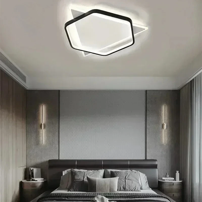 Nordic Modern Ceiling Light Minimalist Art Creative Geometric Shape Luminaria Bedroom Study Parlor Exhibition Hall Hotel Fixture