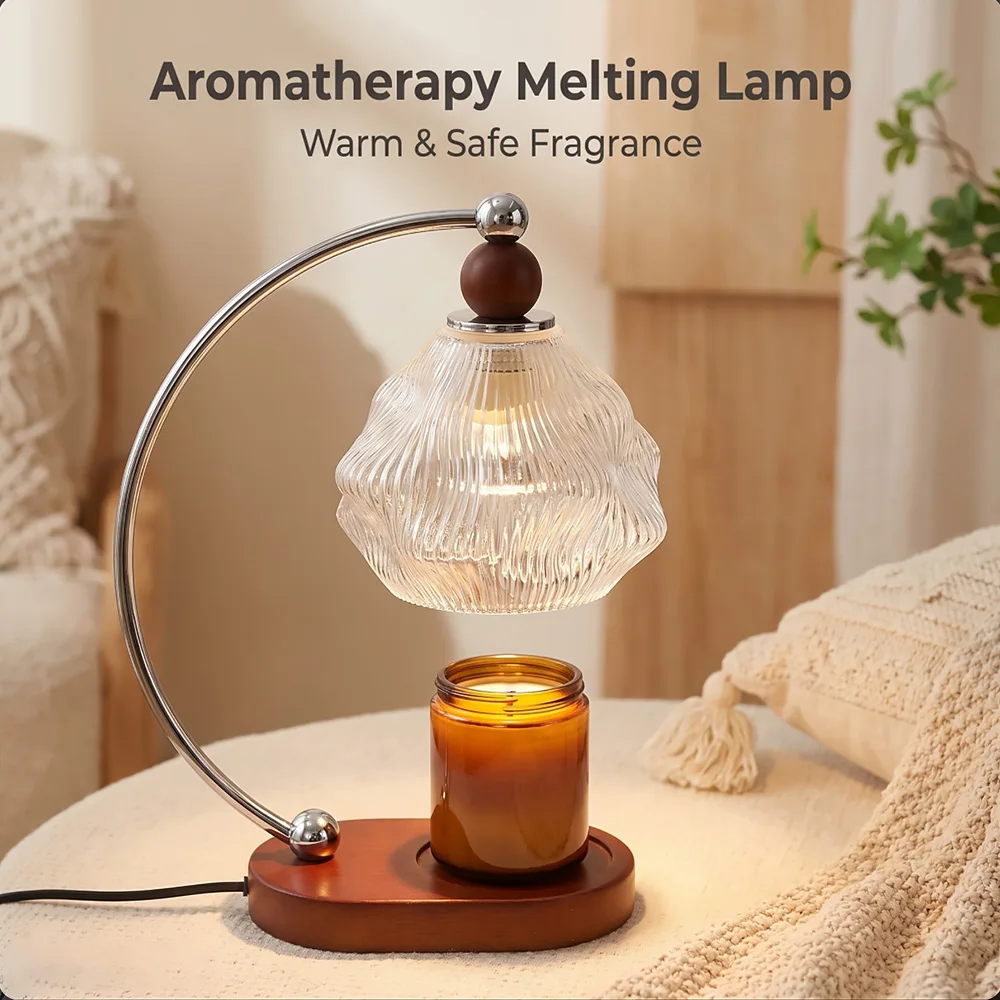 Candle warmer lamp Aromatherapy desk lamp with timer Atmosphere, high-end retro decorations, birthday fragrances, gifts