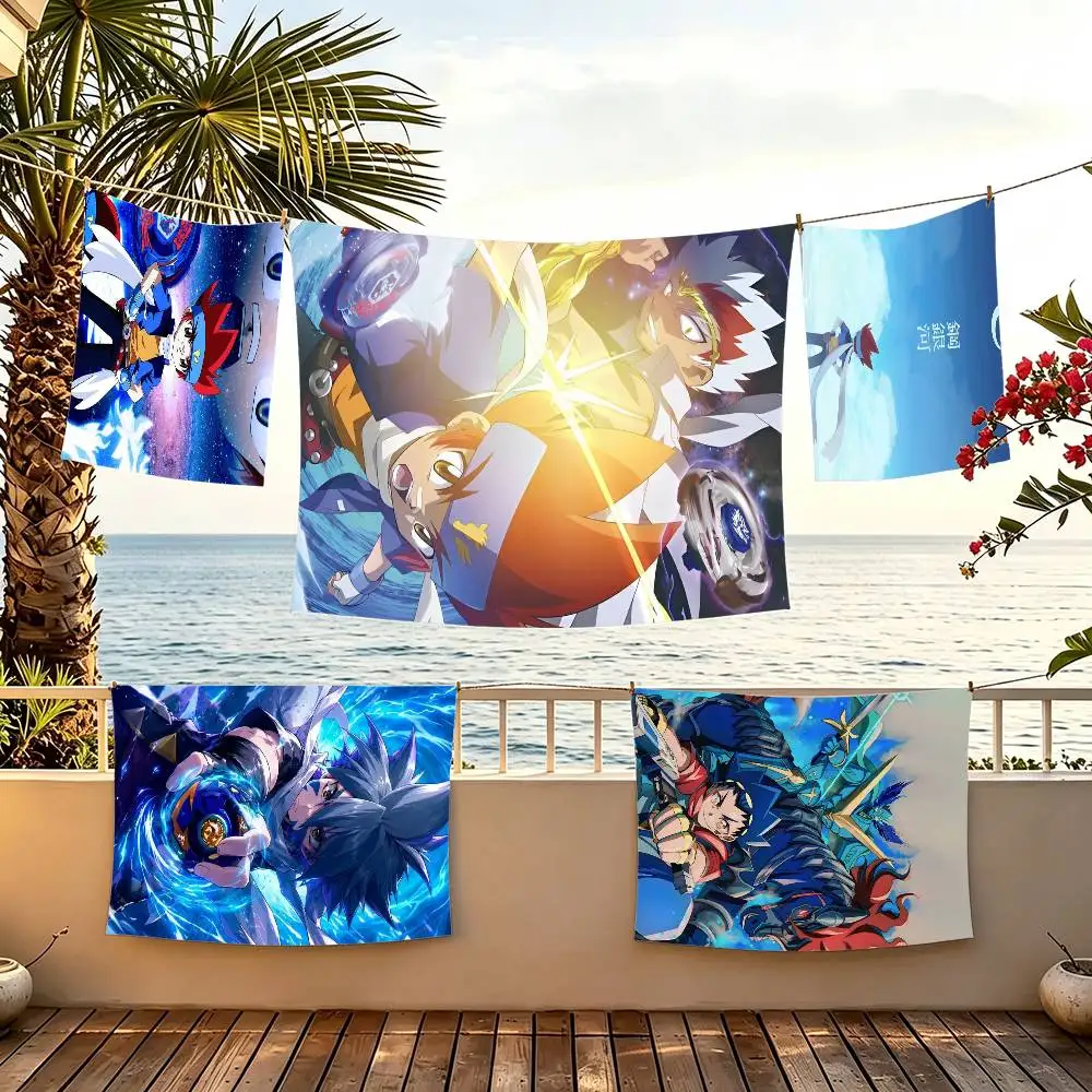 B-Beyblade X Gear Sports Anime Battle Top flag For Camping Party Picnic Studio Booth Background Wall Interior Decoration Banner