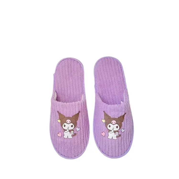 Sanrio Hello Kitty Anime Slippers Men Women Hotel Disposable Slides Home Travel Sandals Hospitality Footwear One Size on Sale