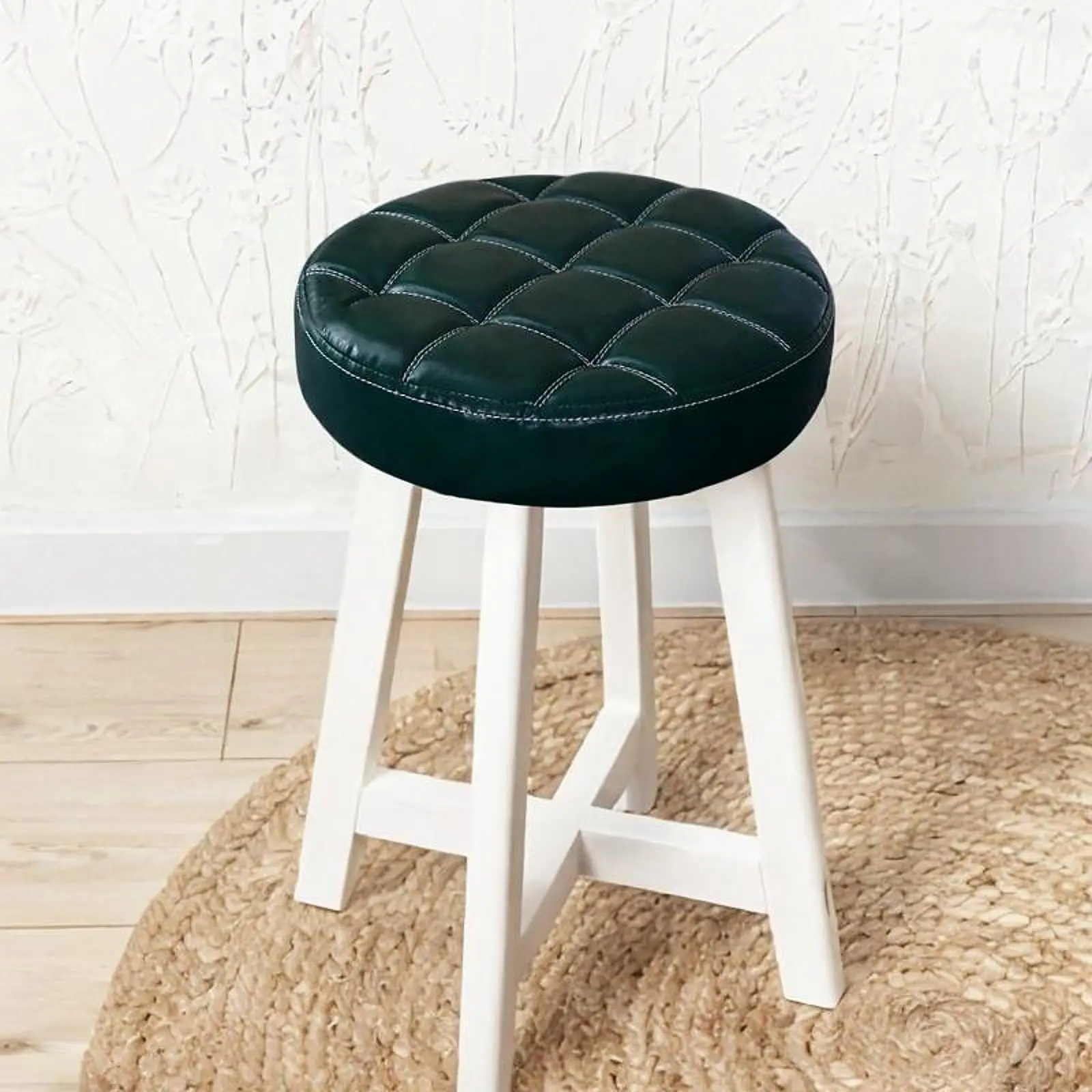 

Round Seat Cushion for Bar Stool Heavy Duty Seat Top Easy Installation Diameter 13" Replace Parts Replacement for SPA, Salon,