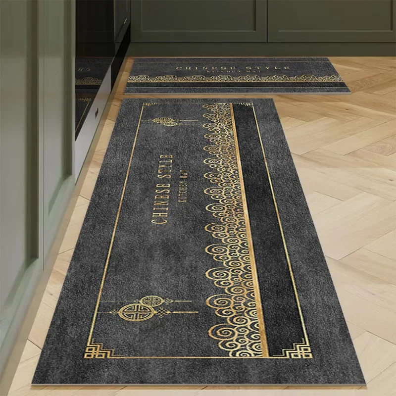 Polyster Kitchen Carpet Mats for Floor Bedroom Living Room Area Rug Soft Washable Carpet Anti Slip Bathroom Entrance Doormat