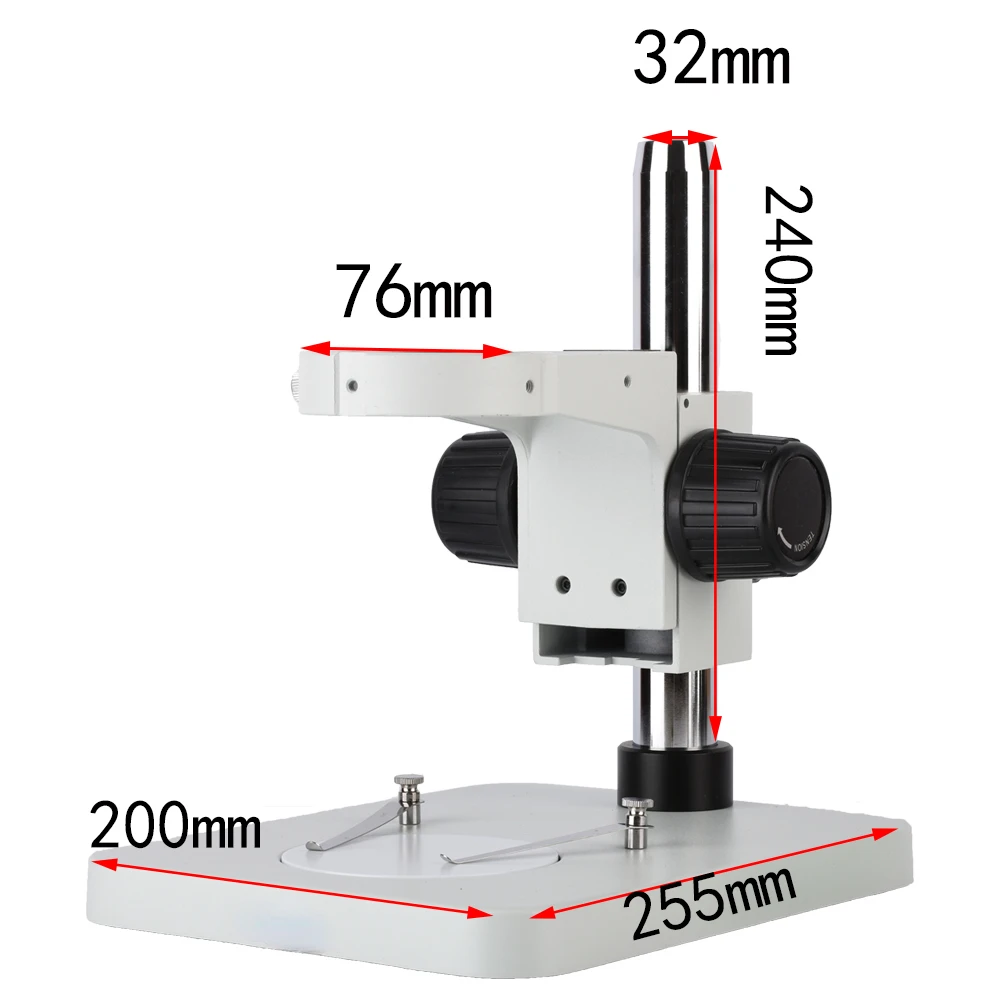 

Industrial stereo microscope bracket column height 240mm, focusing bracket aperture 76mm, small platform base