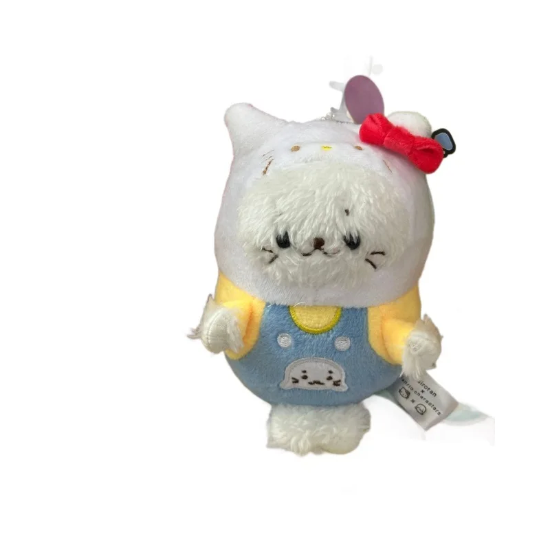 Breloczek z zawieszką Hello Kitty Mała Wydra, pluszowa zawieszka, kreskówkowa zawieszka do torby Hello Kitty, urocze akcesoria do przebierania