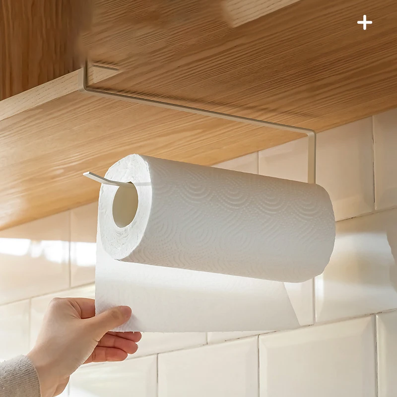 Toilet Metal Home Organizer Under Cupboard Shelf Sundries Tissue Towel Rack Kitchen Tools Roll Paper Hanger Storage Holder