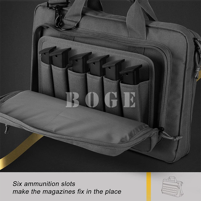 Imagem -03 - Gama Tático Bolsa Caça Acessórios Case Pistola de Tiro Molle Sistema Revistas Compartimento com Chave Vários Bolsos Portátil