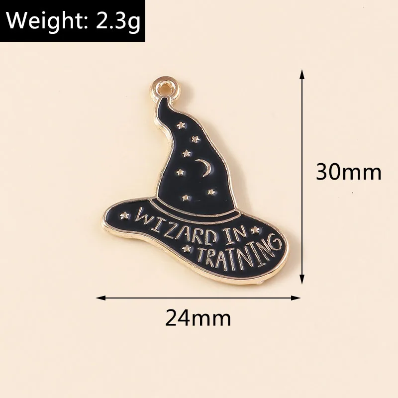 Leslie 10 stücke Mode Halloween Charme Emaille Horror Augapfel Spinne Hexe Geist Kürbis Anhänger für DIY Schmuck machen Accessoires – Detail 4
