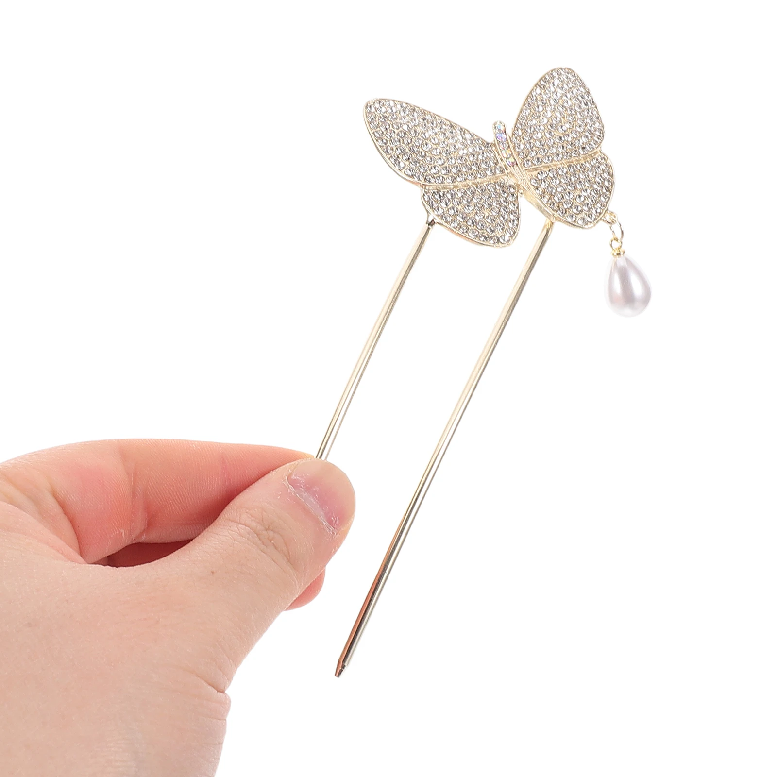 

2 Pcs Hairpin and Combing Accessories 2-prong Fork Chignon Forks Bun Chopsticks French