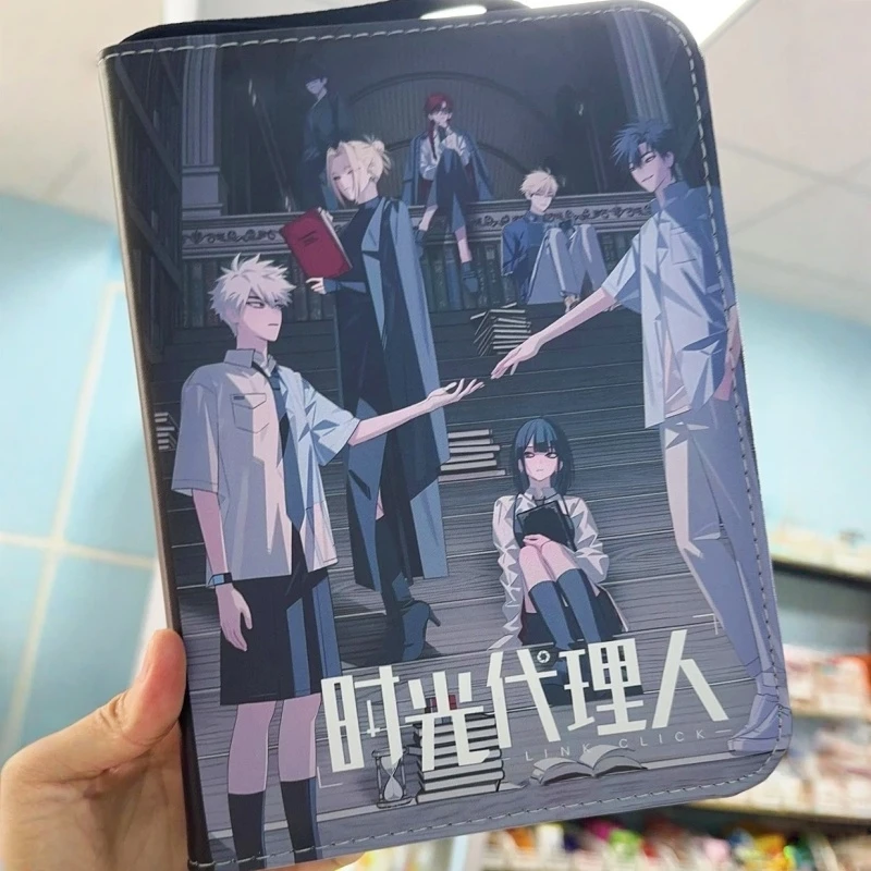 Neuer Link Click Kartenordner 4/9 Taschen Sammelkarten-Halter Anime-Kartenordner mit 50 Seiten Reißverschluss-Halter für 400/900 Karten Geschenke