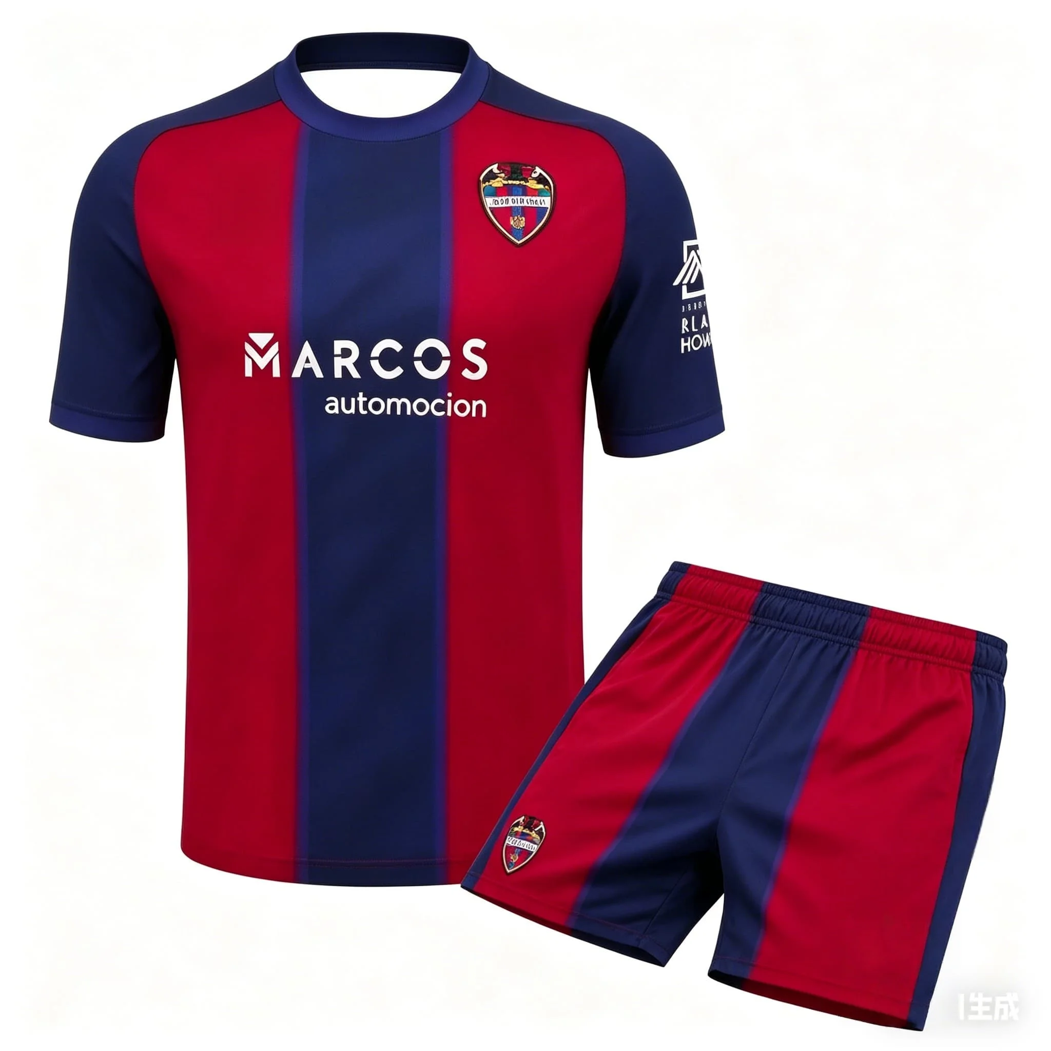 Nova Camisa Quente do Time Levante da La Liga 2, Camiseta Masculina Esportiva Casual de Gola Redonda, Respirável e de Secagem Rápida, Conjunto de Camisetas para Família