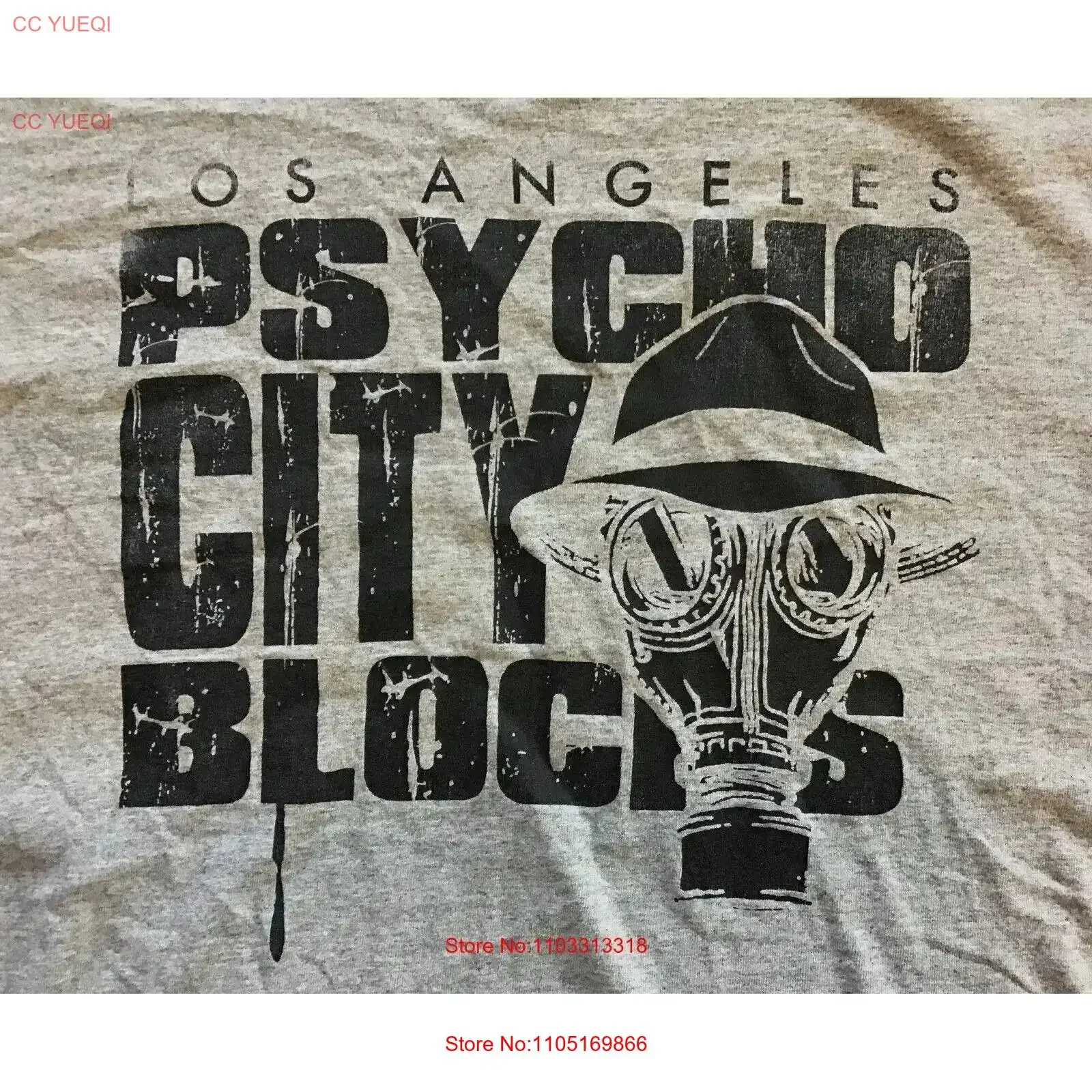 Футболка Psycho Realm City Blocks Los Angeles, серая, размер XL, винтажная, мягкая, растянутая, удобная, стильная, модная, уличная одежда