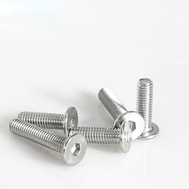 CM M1.6 M2 M2.5 M3 M4 M5 M6 M8 A2 304 Stainless Steel Hex  Socket Ultra Thin Super Flat Wafer Head Screw Bolt length:2mm-45mm image 3