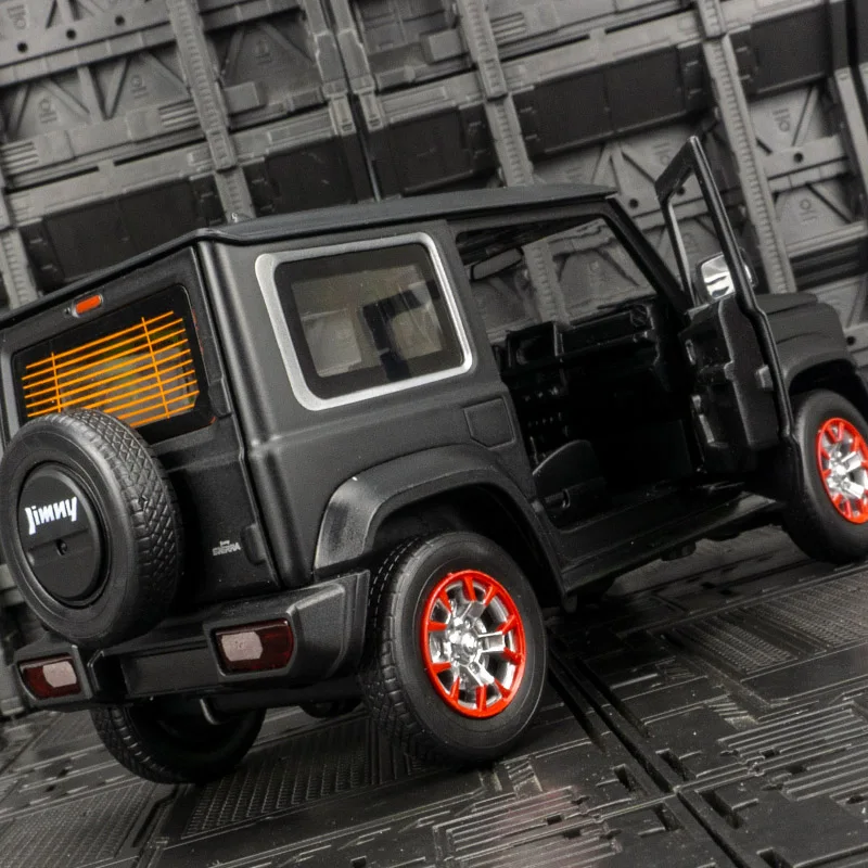 CCA 1:18 Suzuki Jimny Legierung Geländewagen Modellauto Dekoration Tür kann mit akustooptischen Kinderspielzeugen geöffnet werden