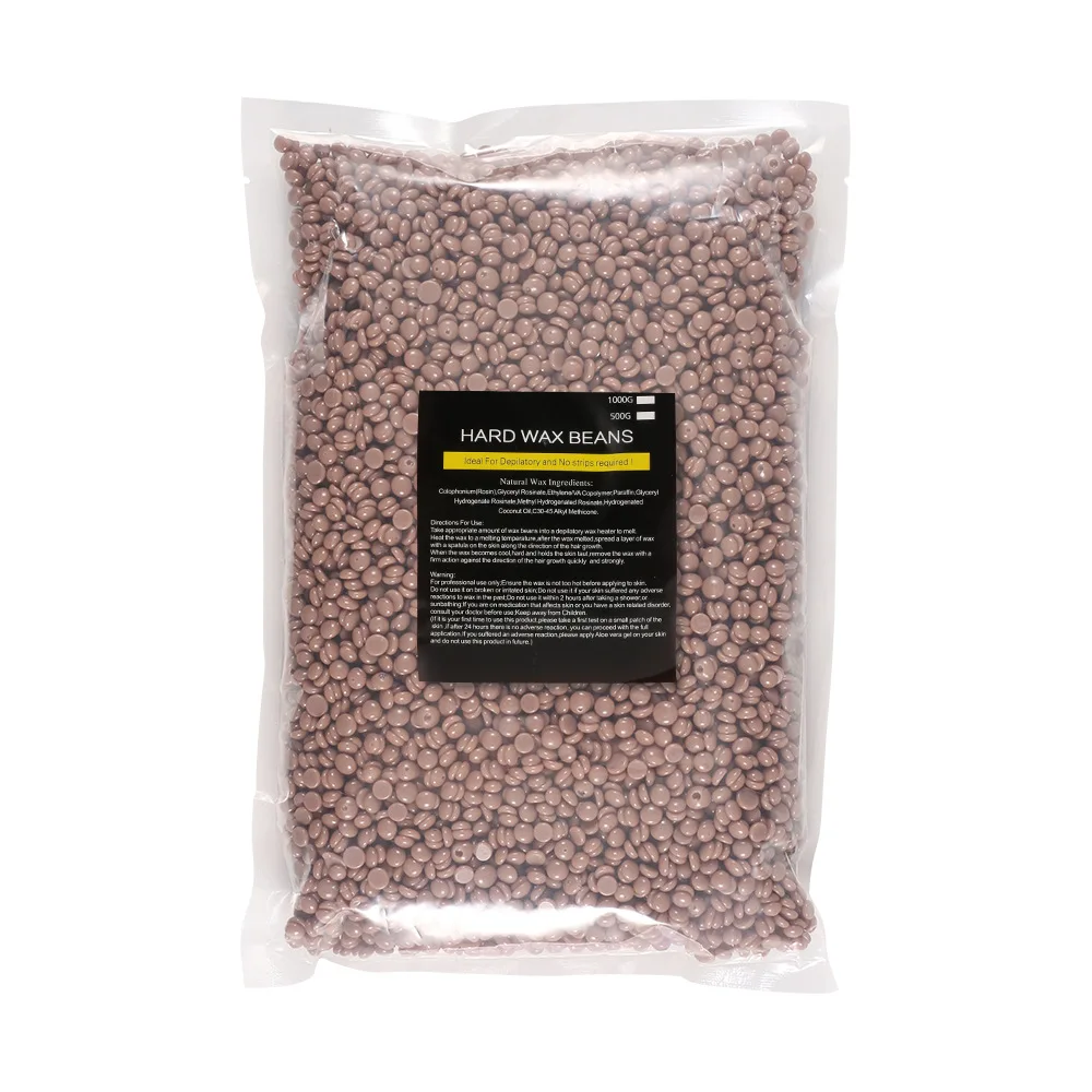 500 g/pak Wax Bonen Ontharingscrème Hot Film Pellet Verwijderen Bikini Gezicht Haar Benen Arm Ontharing Bean Unisex Ontharing - afbeelding 1