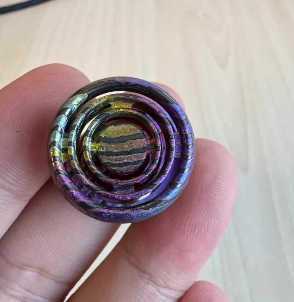 تستخدم EDC JZ لفائف البعوض زركتي قوس قزح 23*14 مللي متر سبينر تململ لعبة الضغط #1