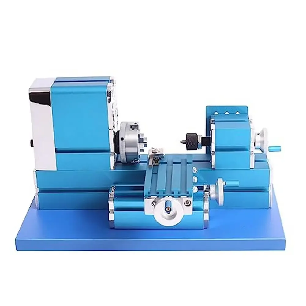 Metal Mini Lathe Machine Motorized DIY CNC Tool Woodworking Education Modelmaking