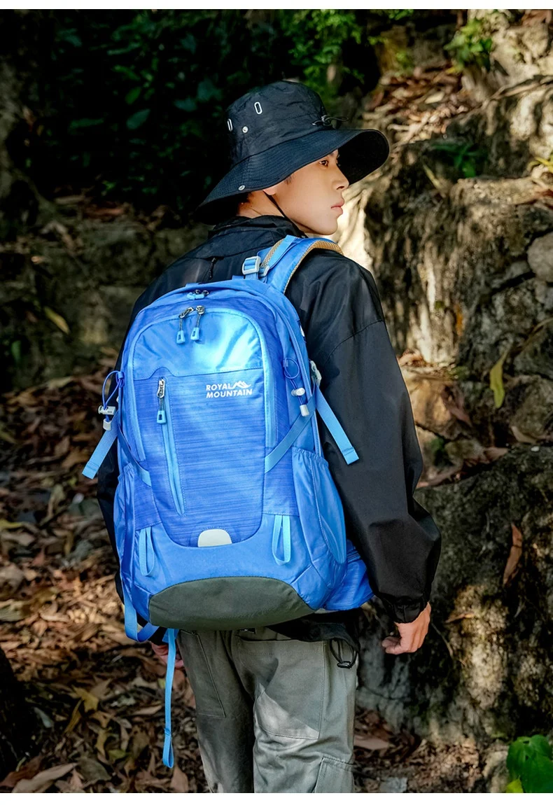 Nylon Wasserdichter Rucksack Casual Outdoor 35L Große Kapazität Reiserucksäcke Wandern Camping Bergsteigen Tasche Jugend Sporttaschen – Detail 14