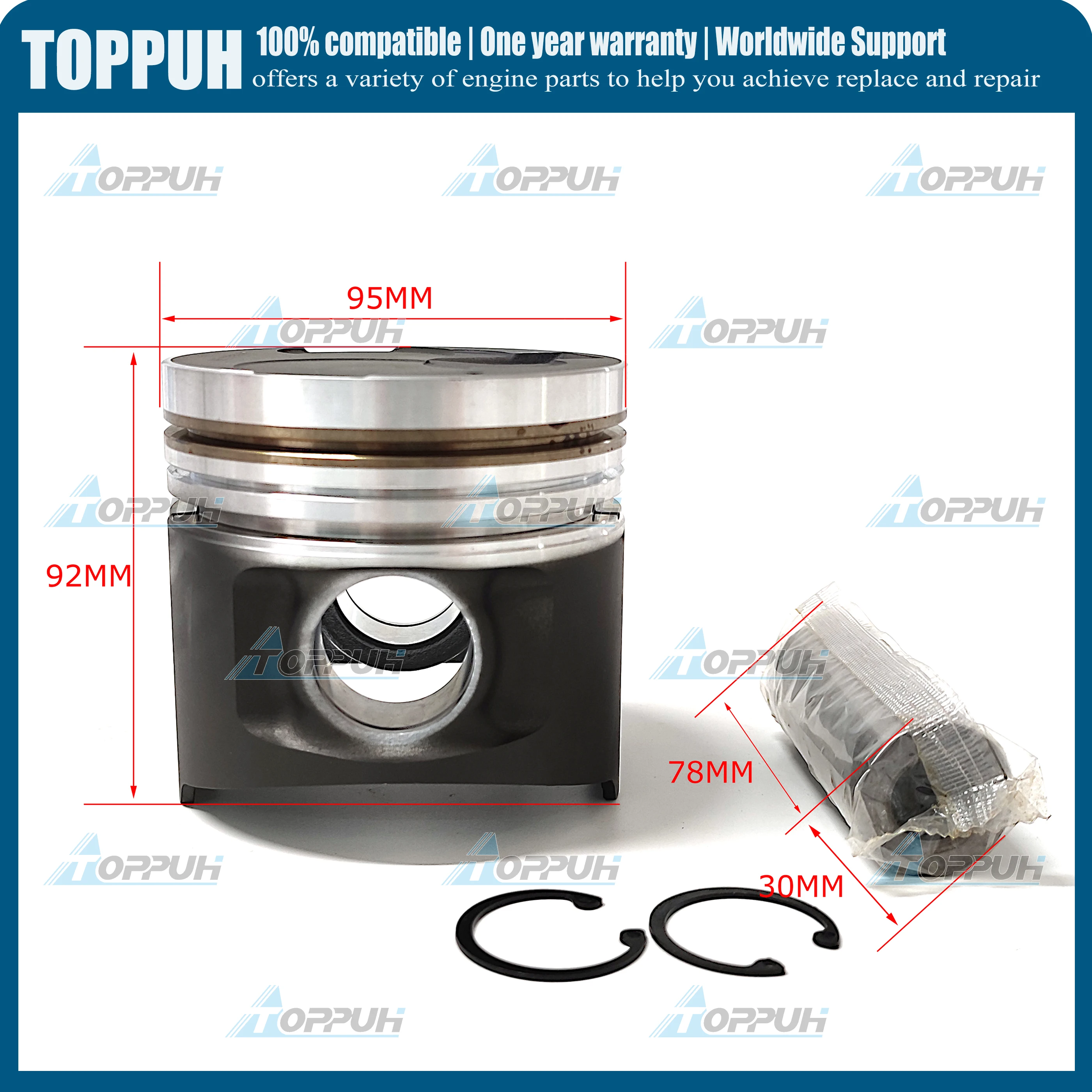 

4M40 4M40T Piston With intercooled For Mitsubishi Engine STD Size (1 PC)