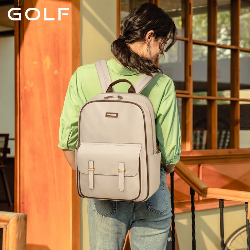 GOLF Backpack for Women 2024 New Oxford Cloth Large Capacity Business Computer Backpack and School Bag for Female Students