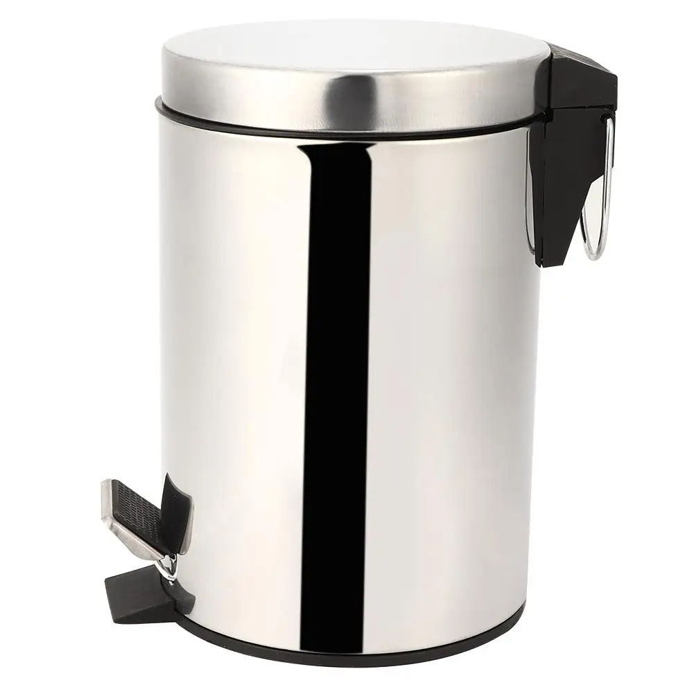 Stainless Steel Step Trash Can 3L/5L Home Dustbin Garbage Bin