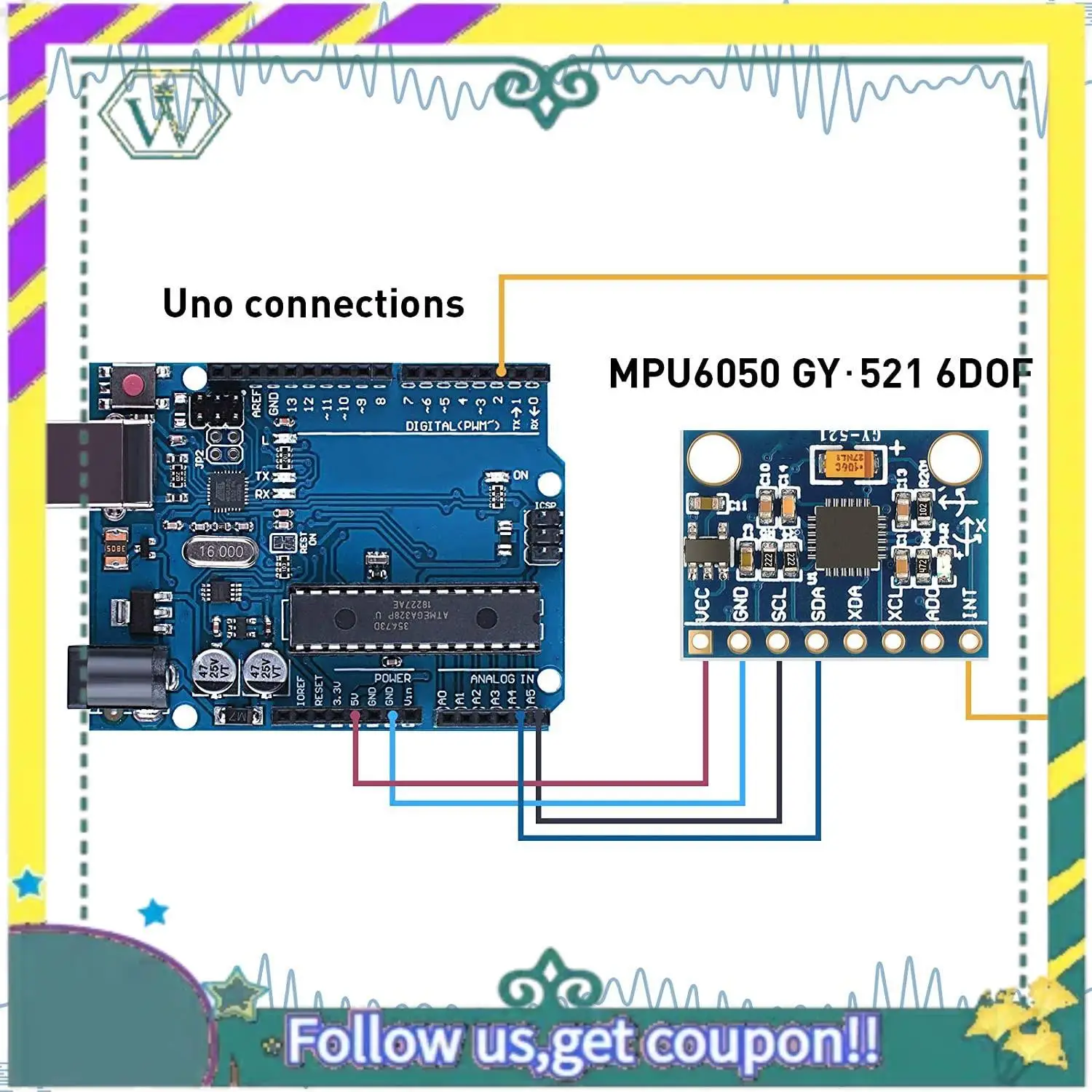 

NEW 10 Pieces GY-521 MPU-6050 MPU6050 Module, 3 Axis Accelerometer 6 DOF Gyroscope Sensor Module Kit 16 Bit AD Converter