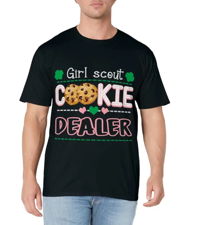 Cookie Dealer Scout for Girls Funny Scouting Family Matching T-Shirt Cute Aesthetic Shirt Short Sleeve Crew Neck T shirt