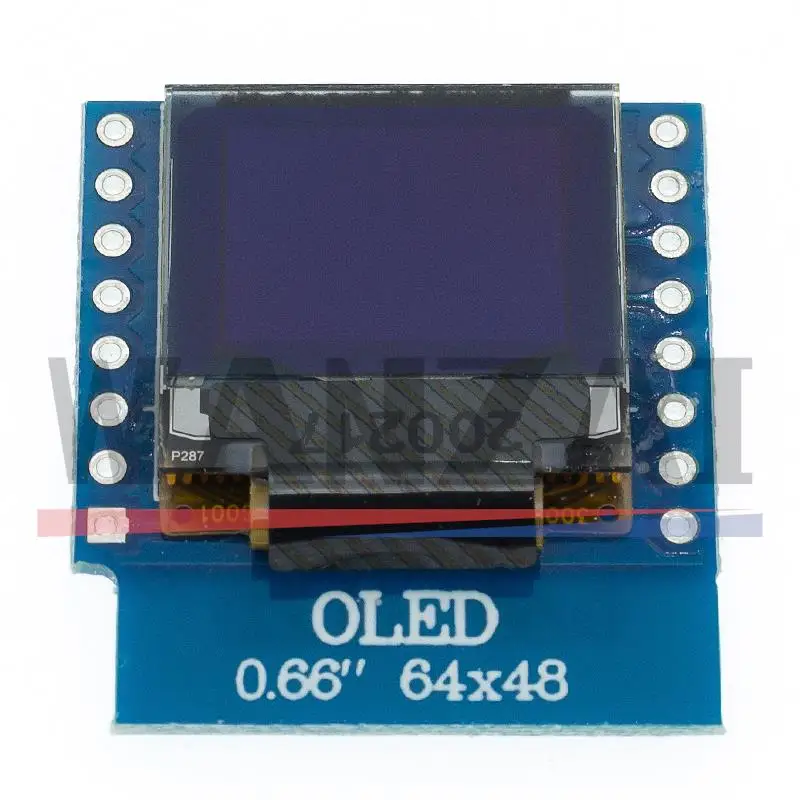 شاشة عرض LCD LED OLED مقاس 0.66 بوصة متوافقة مع WEMOS D1 MINI ESP32 64X48 شاشة 0.66 بوصة وحدة oled مقاس 0.66 بوصة IIC I2C