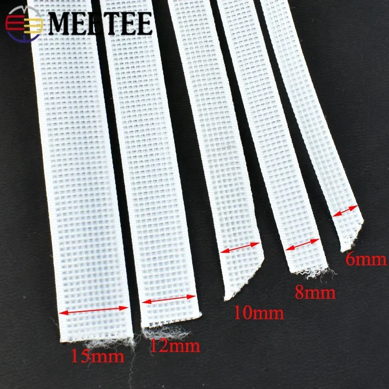 5Yards Meetee 6-15mm Plastic Boning Netting Corset for Bras Toys Support Tape DIY Wedding Dress Making Sewing Accessories Bone