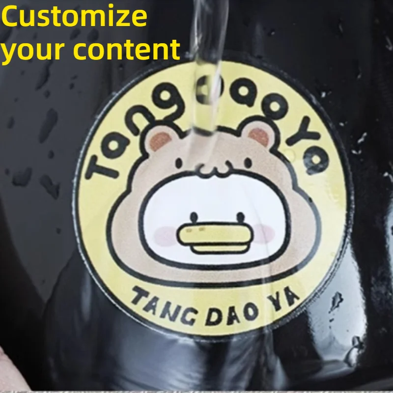 12cm 200 Pcs Custom Cold Transfer Stickers Personalized Logo No Heat Required Decals for Bottle Laptop