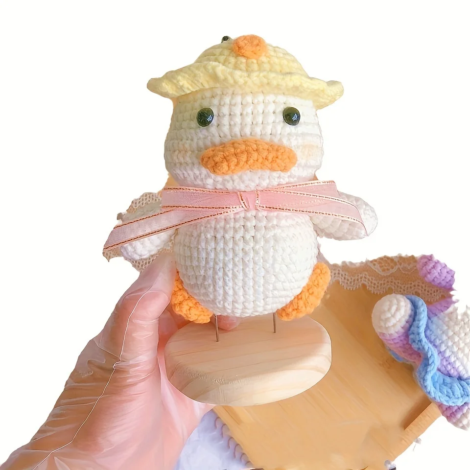 4/5/6cm Round Wooden Doll Stand Crochet Display Base for Felt Animal Toy Action Figure Support Holder - Home Decor