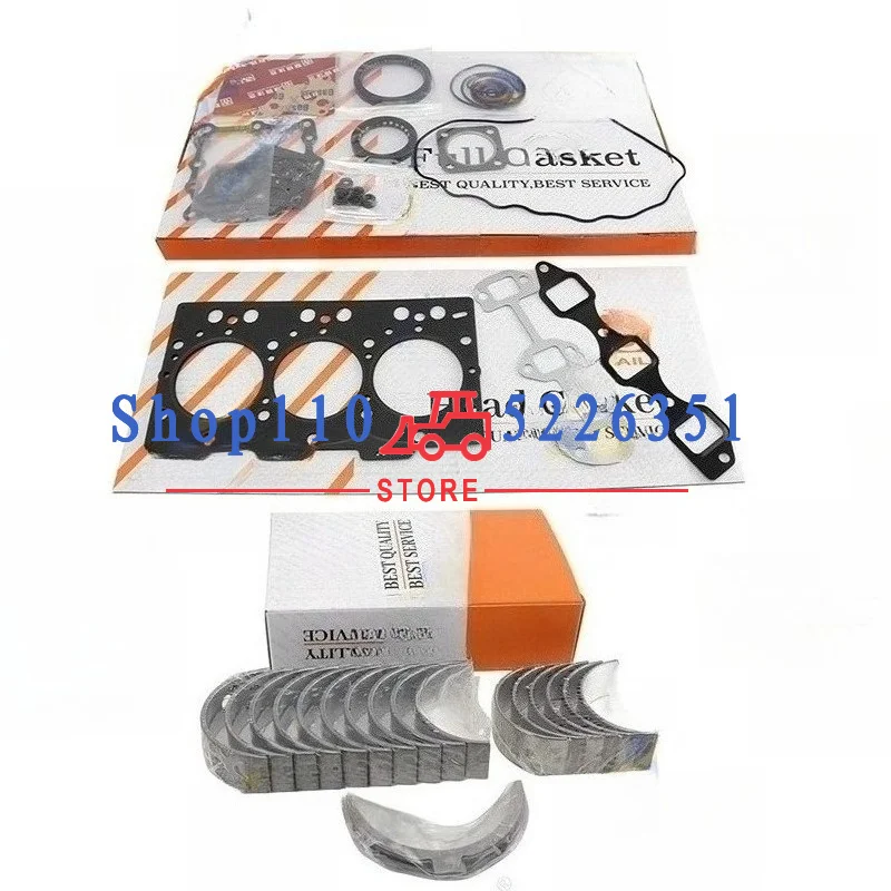 3TNE78 Full Gasket Kit Set + Crankshaft Main Bearing & Con Rod Bearing + Thrust Washer For Engine Overhaul Rebuild Kit
