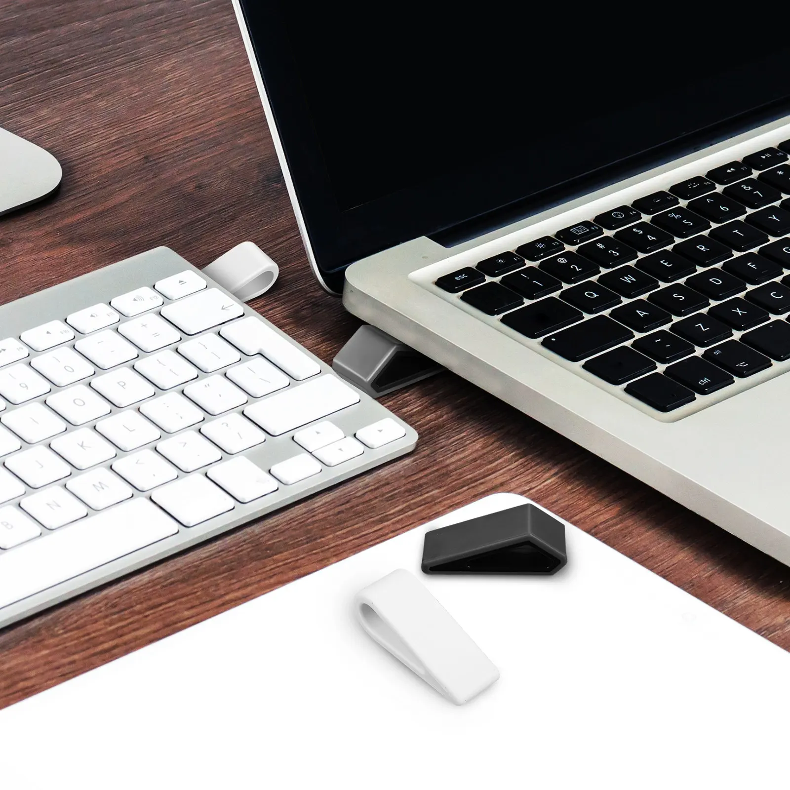 4Pcs Universal Laptop Stand Notebook Riser Holder Ventilated Ergonomic Design for Comfortable Viewing Angle and Efficient Heat