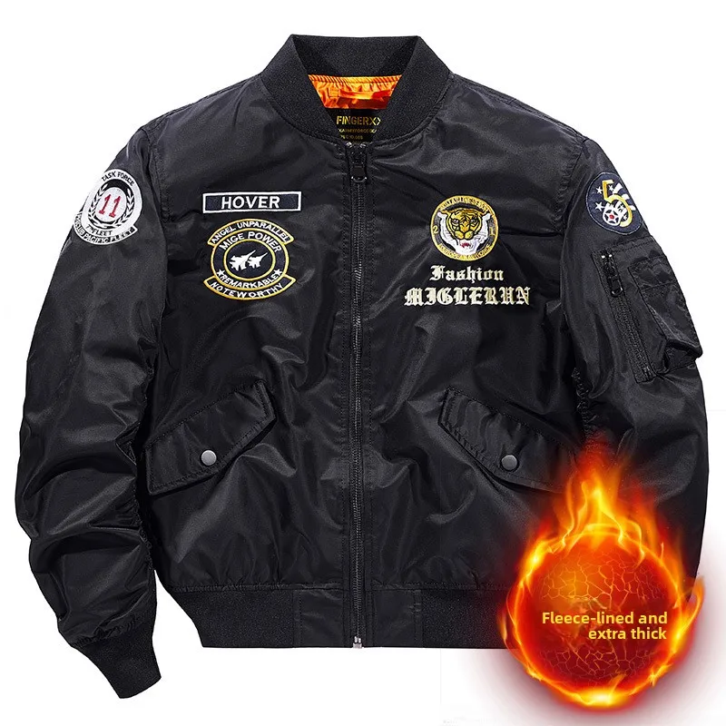 Thick Warm Men's jackets Pilot Winter Down Jacket Coat Parkas Motorcycle Ma-1 Aviator Male Baseball Bomber Padded Jackets HXY284